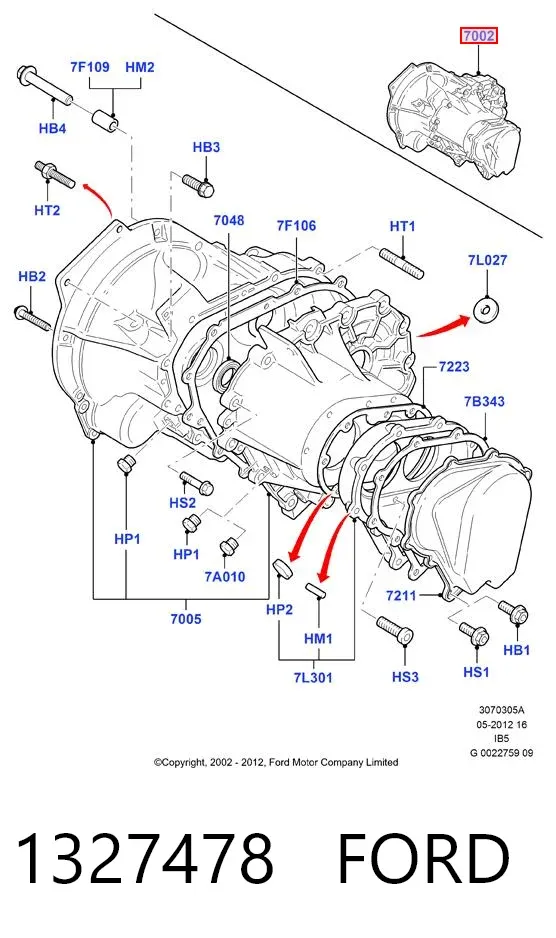 Mechaniczna skrzynia biegów w komplecie Ford Fiesta Mk5