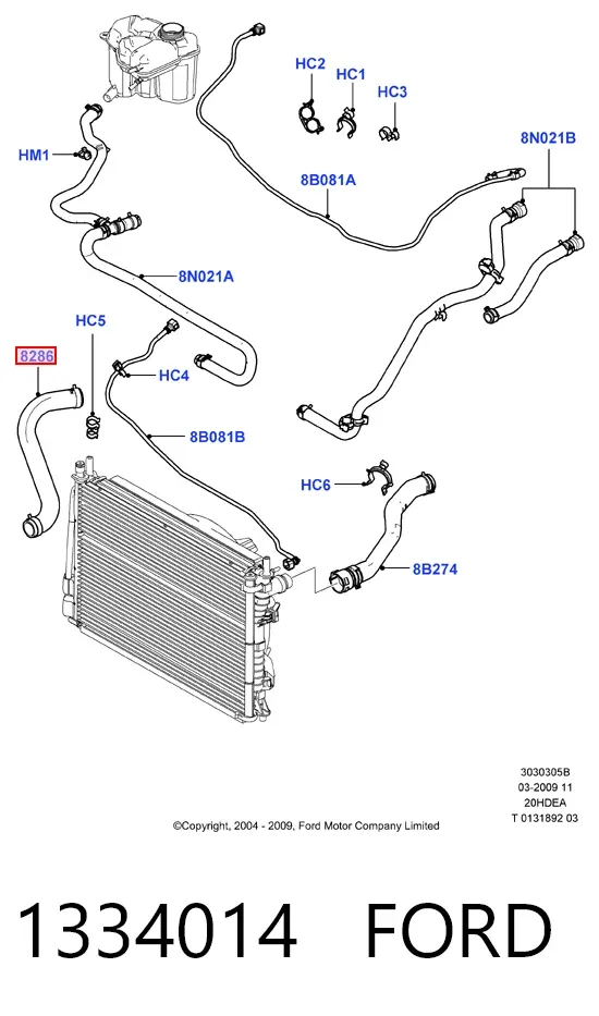 Pompa chłodząca wodna 1334014 Ford