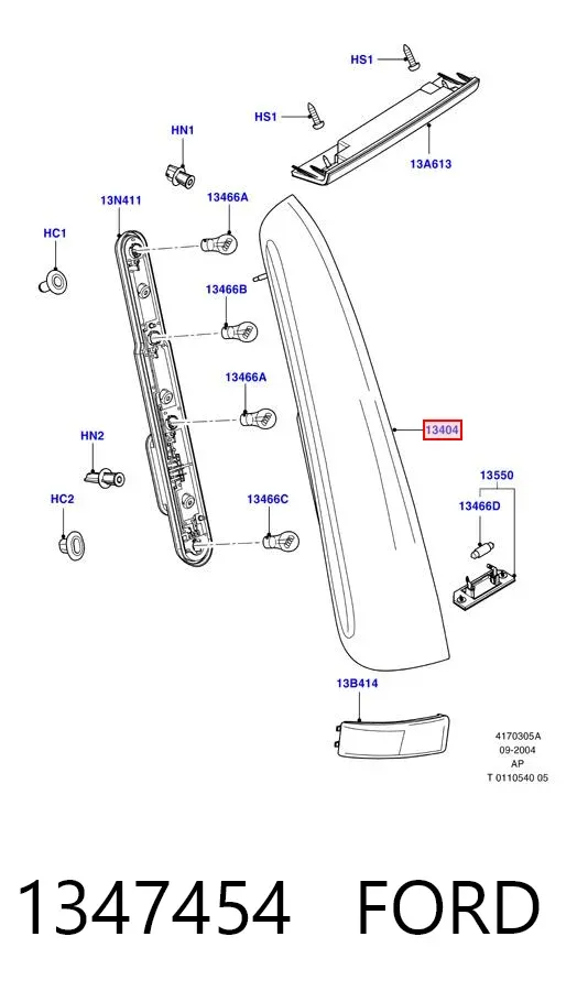 Lampa zespolona tylna prawa Ford C-Max DM2