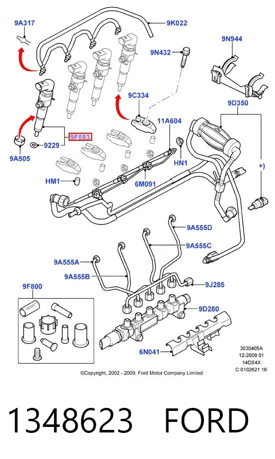 Wtryskiwacz paliwa 1348623 Ford
