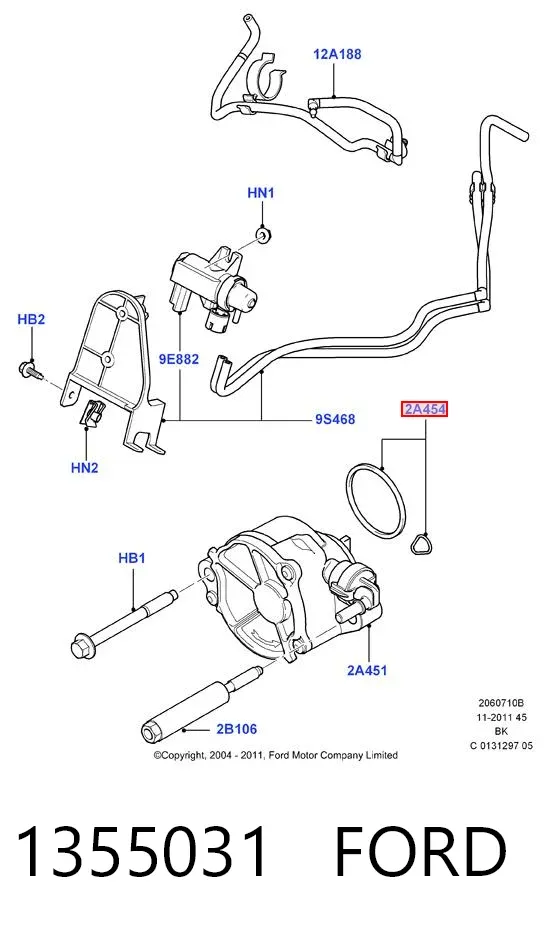 Uszczelka pompy próżniowej 1355031 Ford