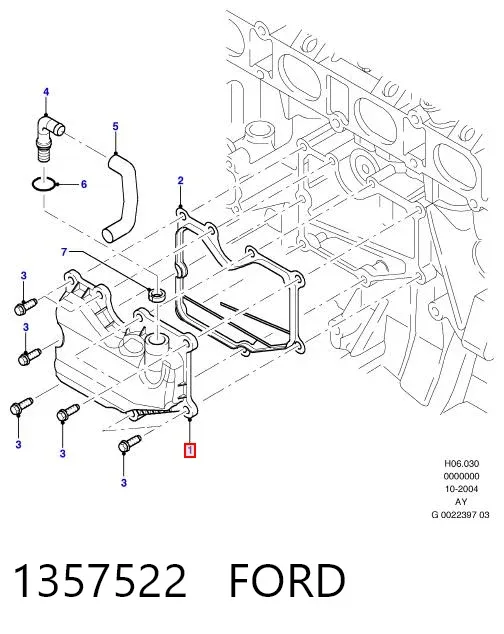 Kolektor ssący 1357522 Ford