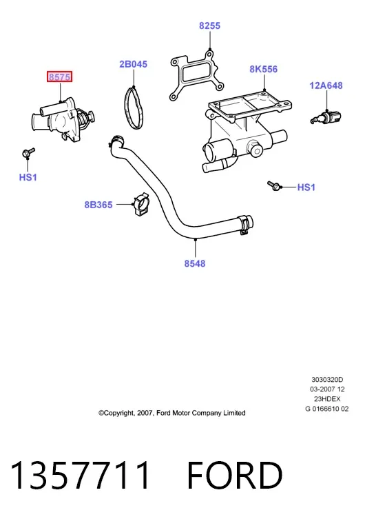 Termostat 1357711 Ford