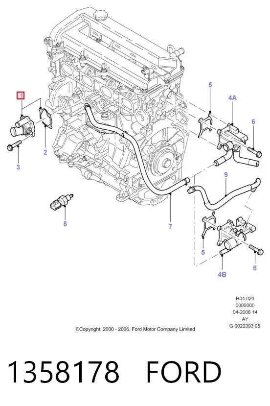 Termostat 1358178 Ford