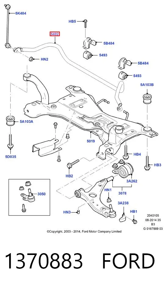 Stabilizator przedni Ford C-Max DM2