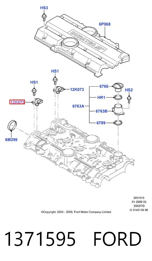 Czujnik położenia wałka rozrządu 1371595 Ford