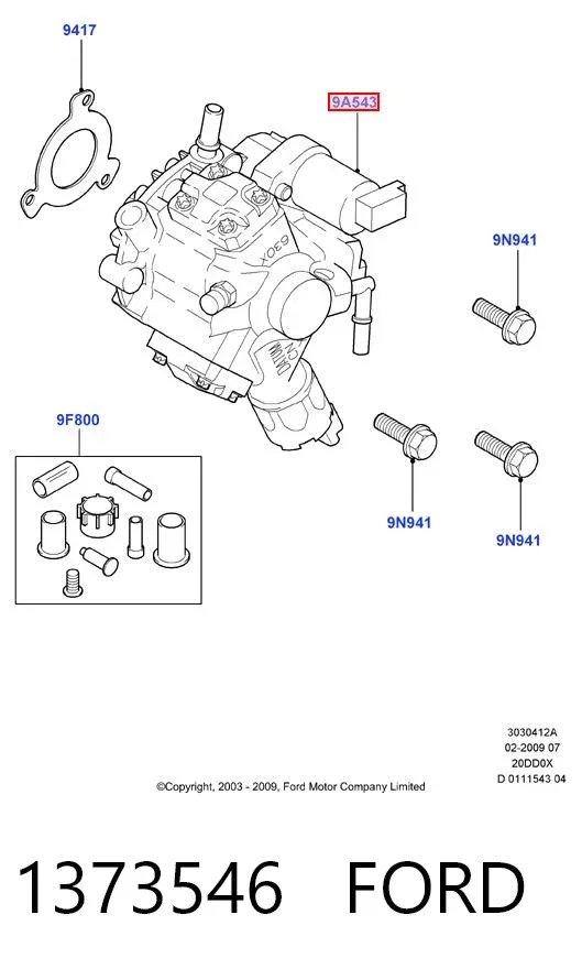 Pompa wtryskowa wysokiego ciśnienia 1373546 Ford