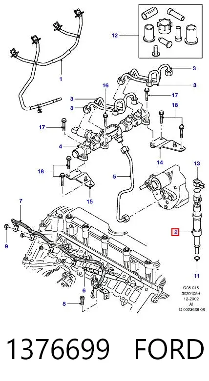 Wtryskiwacz paliwa 1376699 Ford
