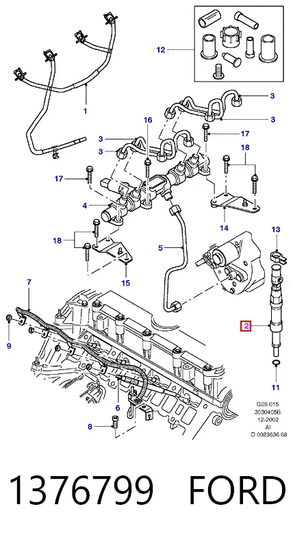 Wtryskiwacz paliwa 1376799 Ford