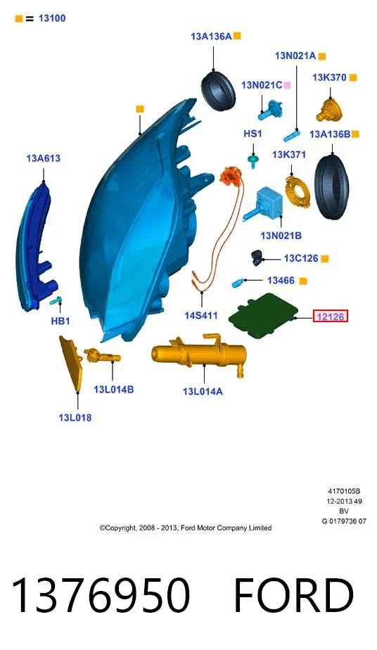Ksenon, sterownik 1376950 Ford
