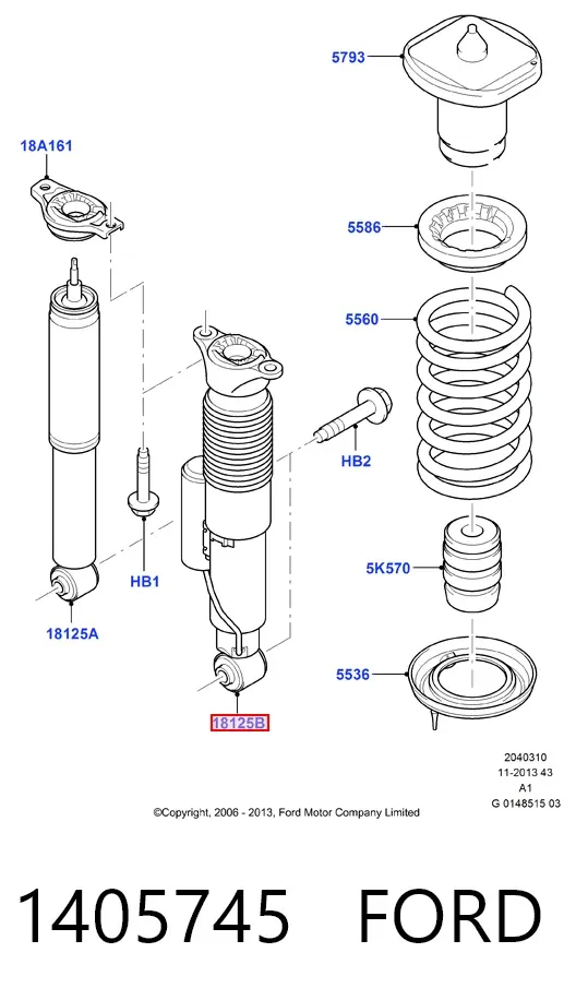 Amortyzator tylny 1405745 Ford