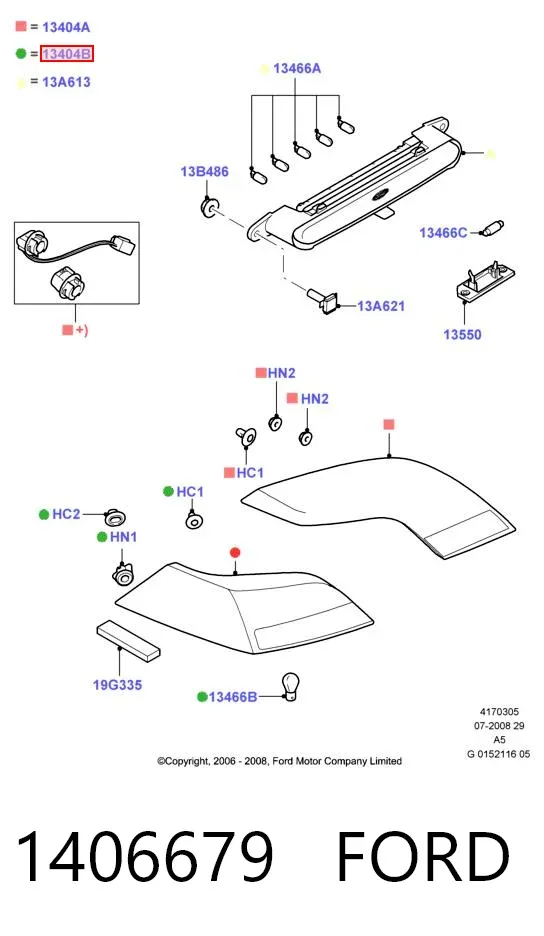 Lampa zespolona tylna prawa Ford Focus II