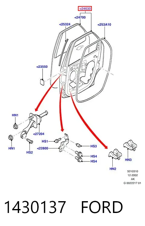 Drzwi tylne prawe Ford Focus I