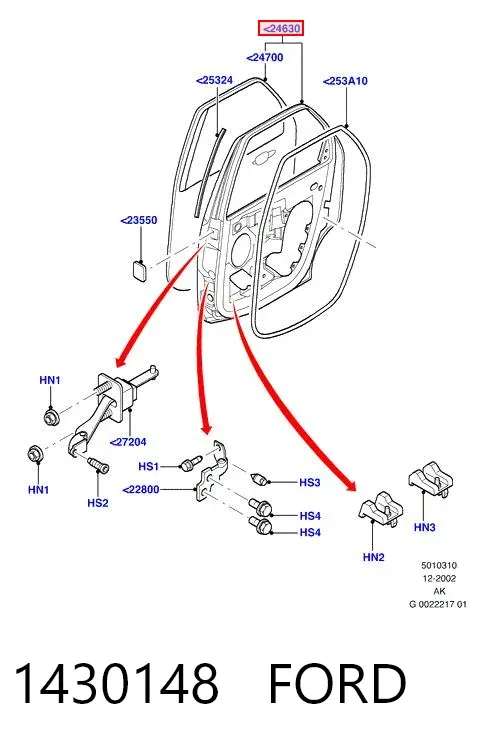 Drzwi tylne prawe Ford Focus I