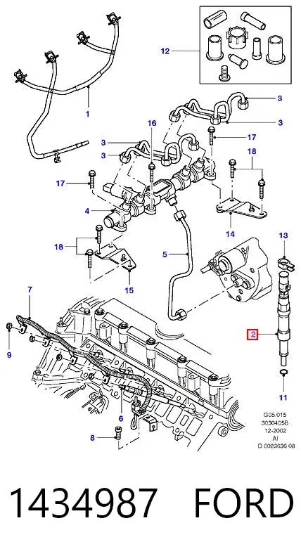 Wtryskiwacz paliwa 1434987 Ford