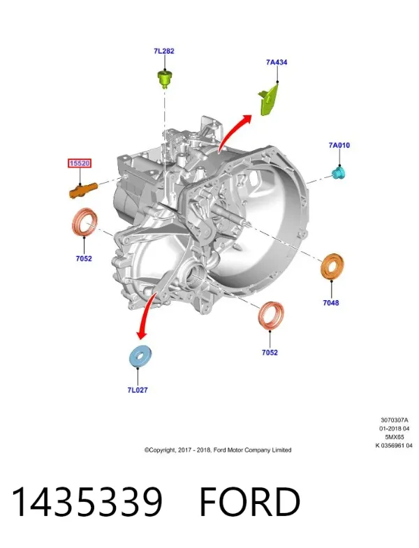 Czujnik włączania światła cofania 1435339 Ford