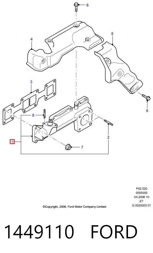 Kolektor wydechowy Ford Ranger ET