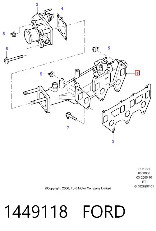 Kolektor ssący Ford Ranger ET