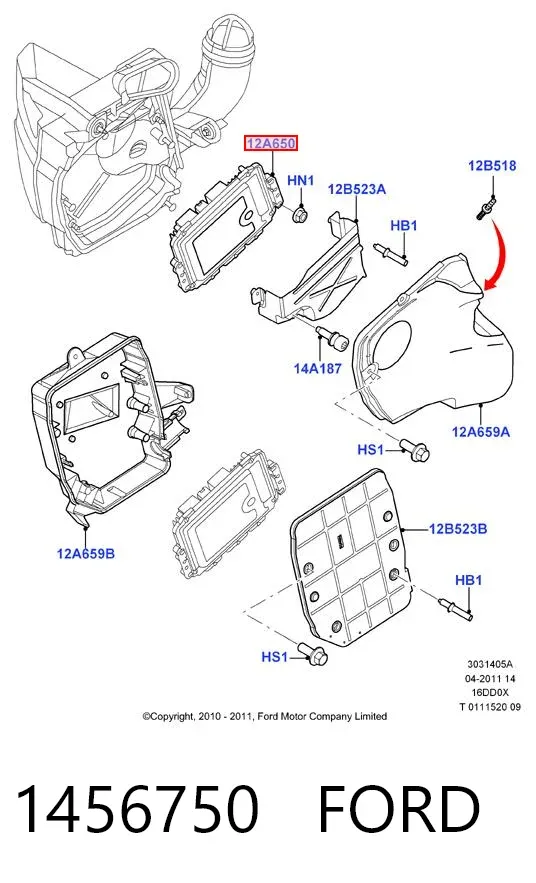 Sterownik silnika 1456750 Ford