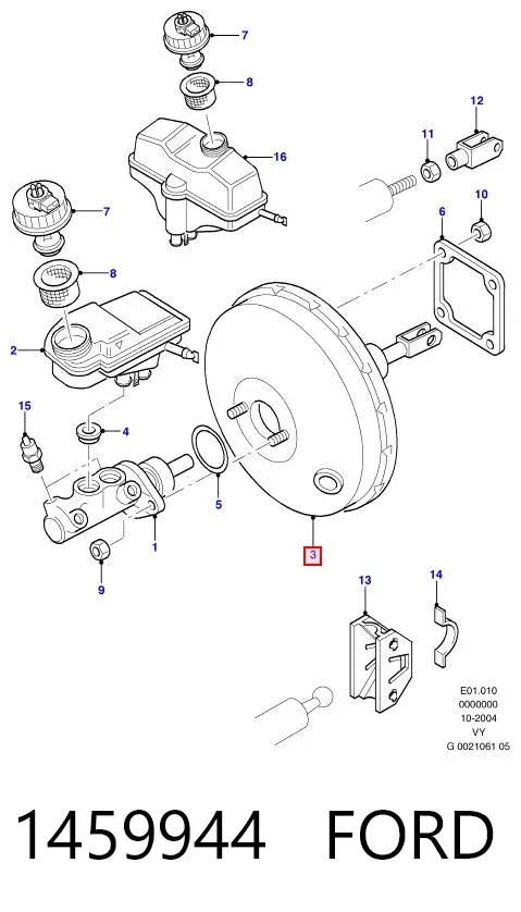 Wzmacniacz próżniowy hamulców 1459944 Ford