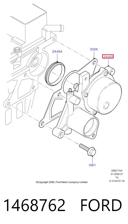Pompa podciśnienia 1468762 Ford