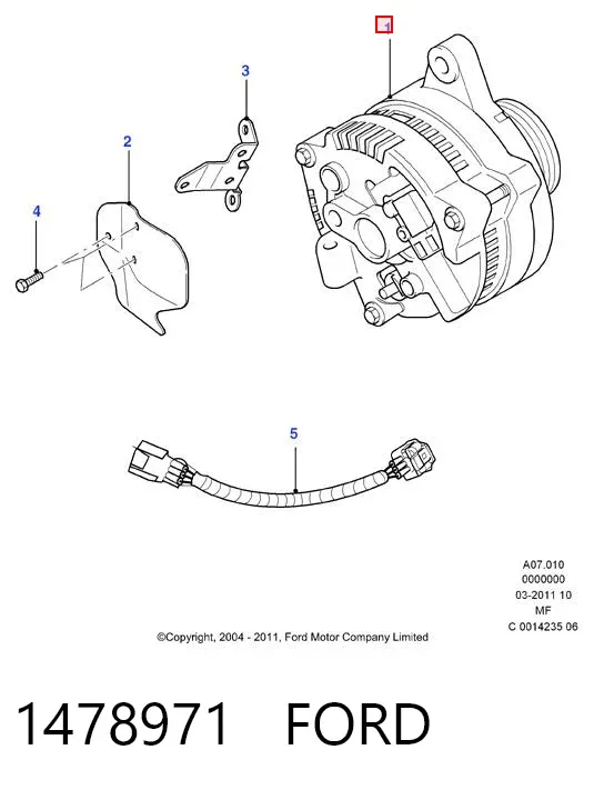 Alternator 1478971 Ford