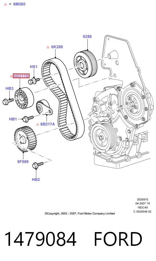 Rolka napinacza paska rozrządu 1479084 Ford