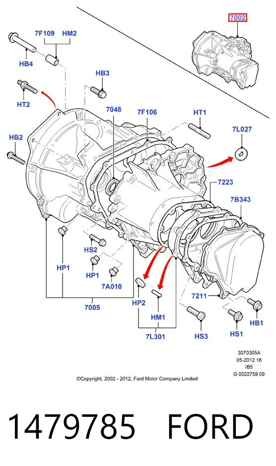Mechaniczna skrzynia biegów w komplecie Ford Focus II
