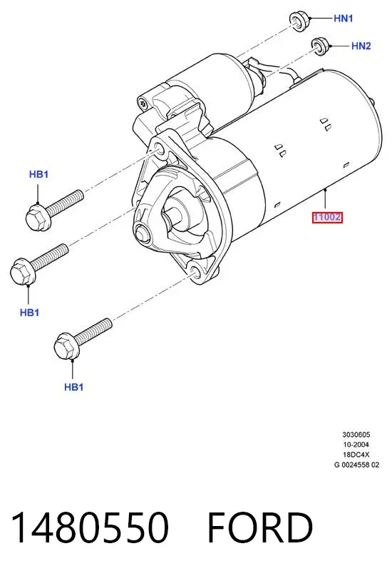 Rozrusznik 1480550 Ford