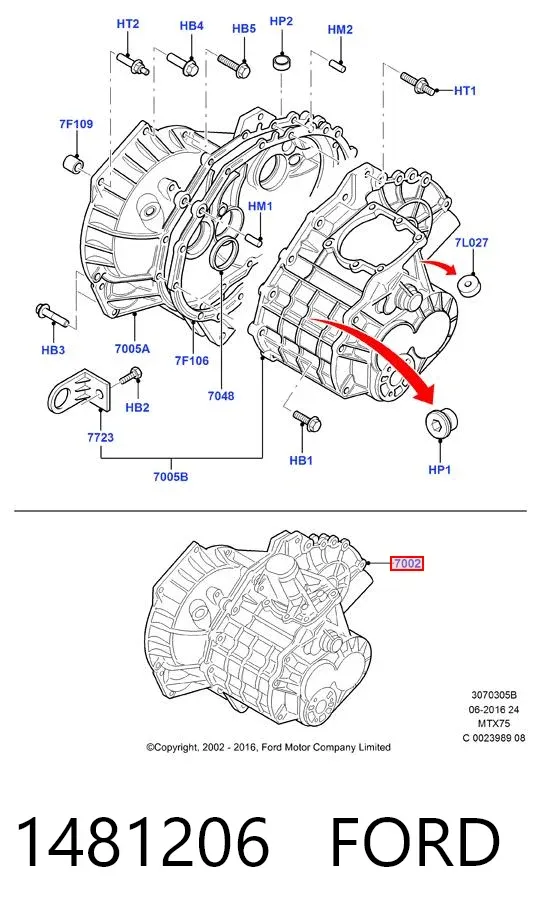Mechaniczna skrzynia biegów w komplecie Mazda 3 BK12