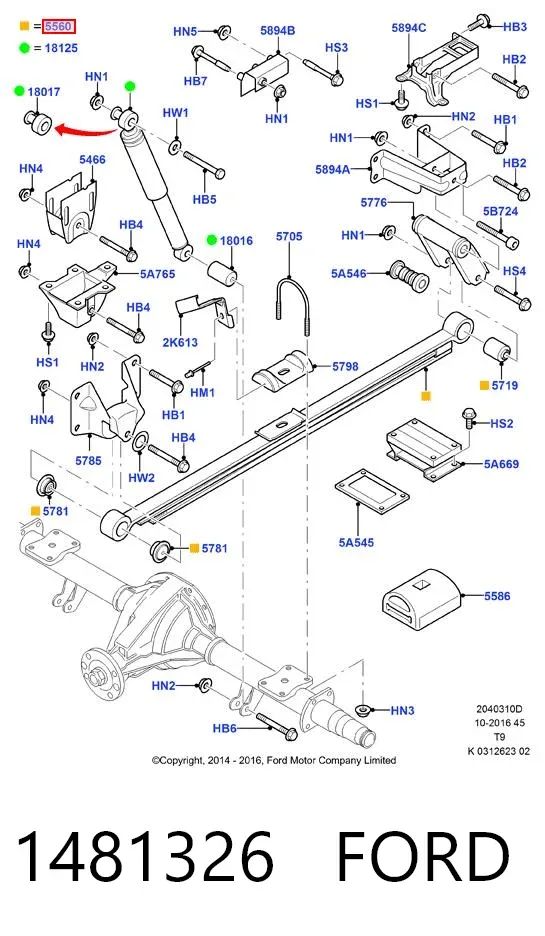 Resor tylny 1481326 Ford