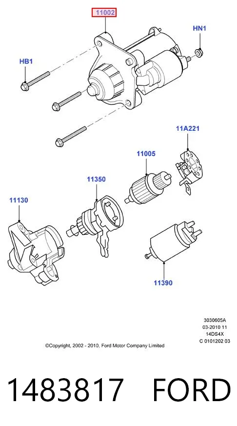 Rozrusznik 1483817 Ford