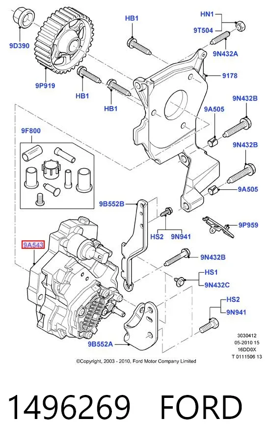 Pompa wtryskowa wysokiego ciśnienia 1496269 Ford