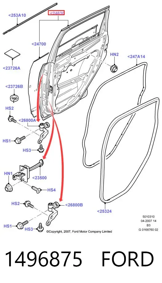Drzwi tylne prawe Ford C-Max DM2