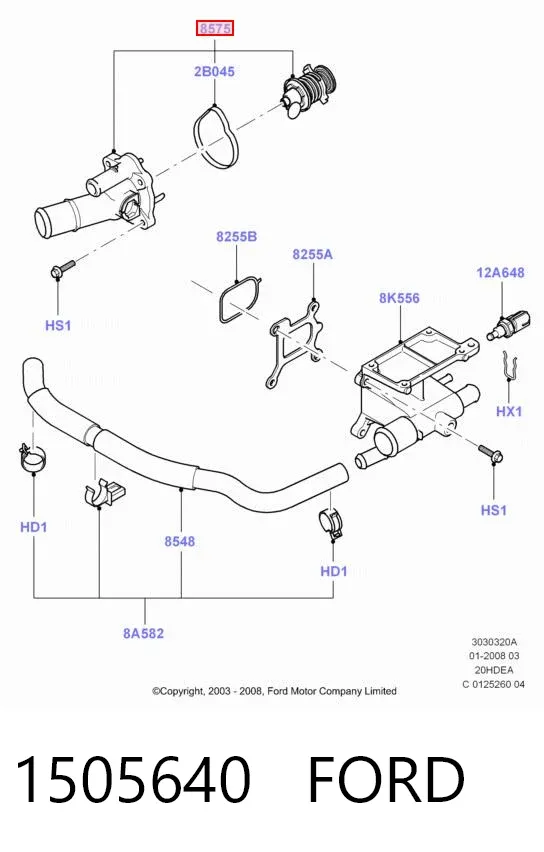 Termostat 1505640 Ford