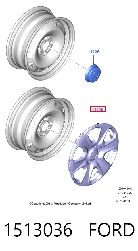 Kołpak do obręczy koła 1513036 Ford