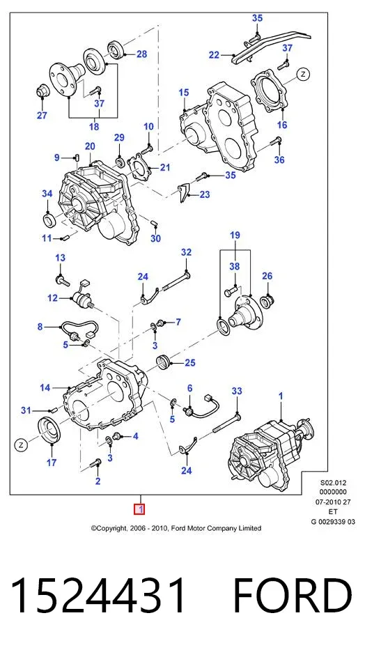 Skrzynia rozdzielcza Ford Ranger ET