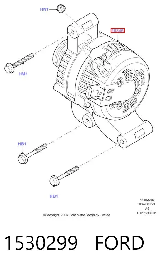 Alternator 1530299 Ford