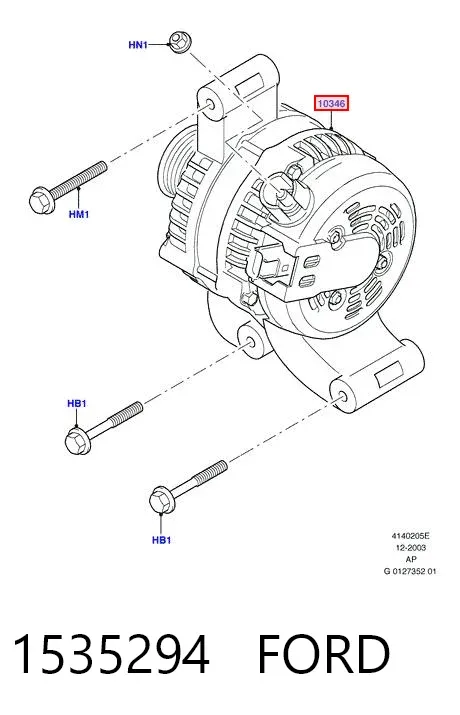 Alternator 1535294 Ford