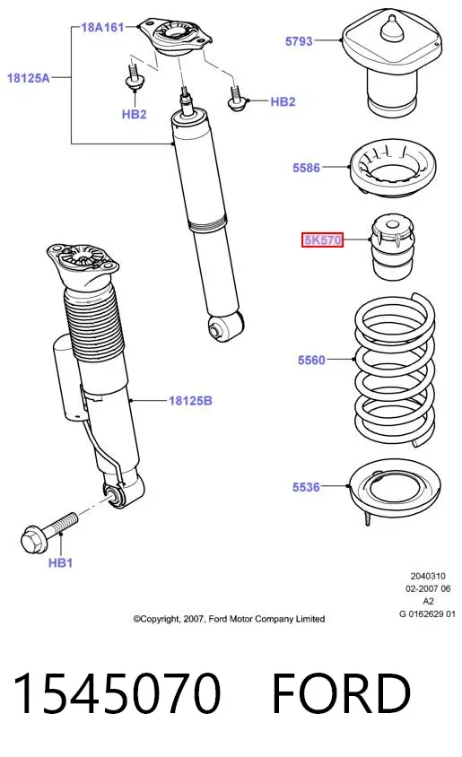 Odbój amortyzatora tylnego 1545070 Ford