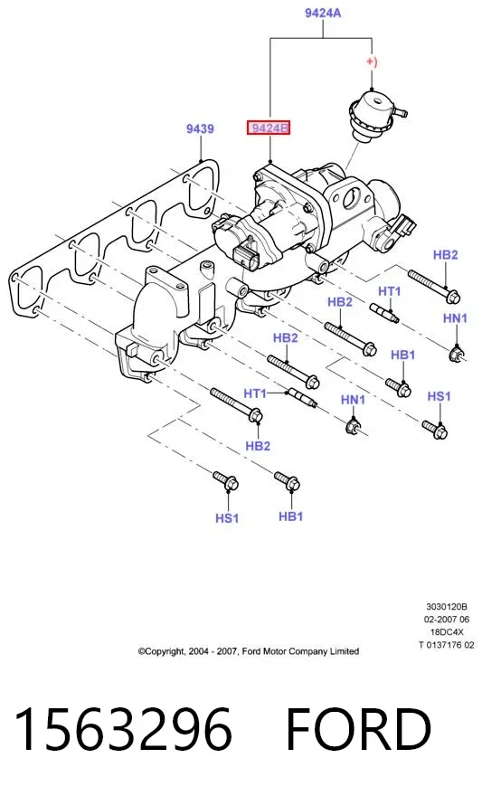 Kolektor ssący 1563296 Ford