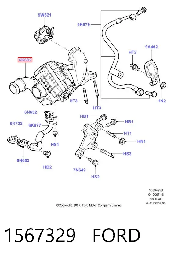 Turbina 1567329 Ford