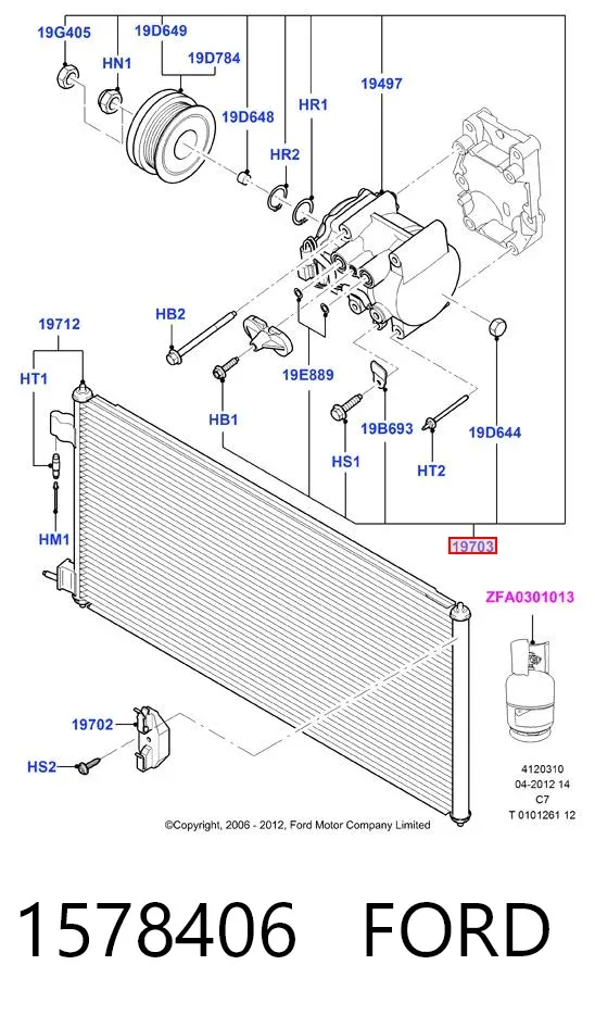 Sprężarka klimatyzacji 1578406 Ford