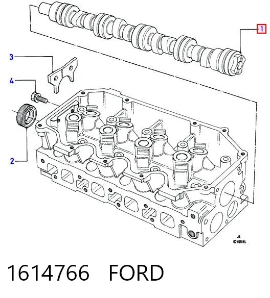 Wał rozrządu silnika 1614766 Ford