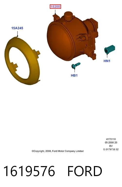 Lampa przeciwmgielna lewa 1619576 Ford