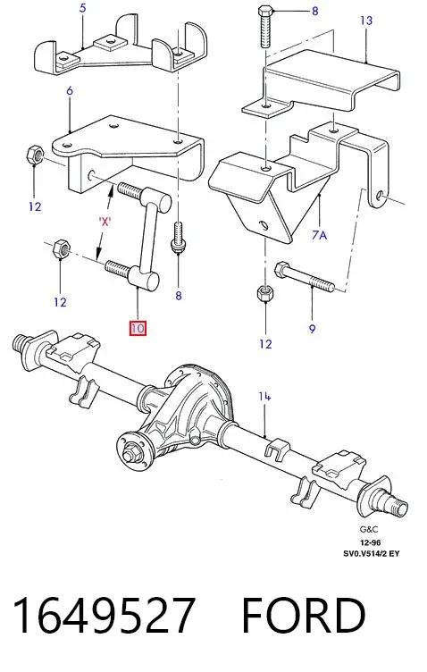 Łącznik stabilizatora tylnego 1649527 Ford