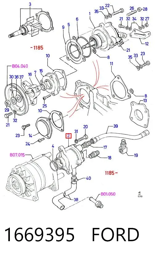 Pompa podciśnienia 1669395 Ford