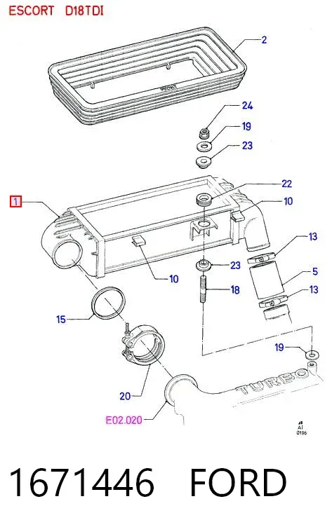 Chłodnica intercoolera Ford Mondeo II