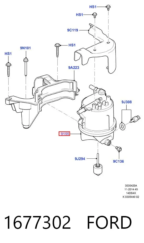 Filtr paliwa 1677302 Ford