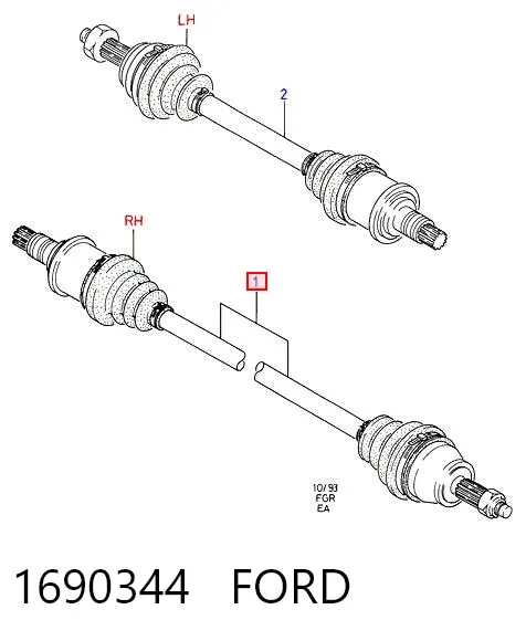 Półoś napędowa przednia prawa 1690344 Ford